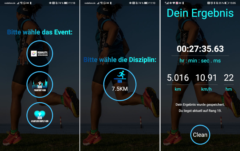 V-RUN Tracking App